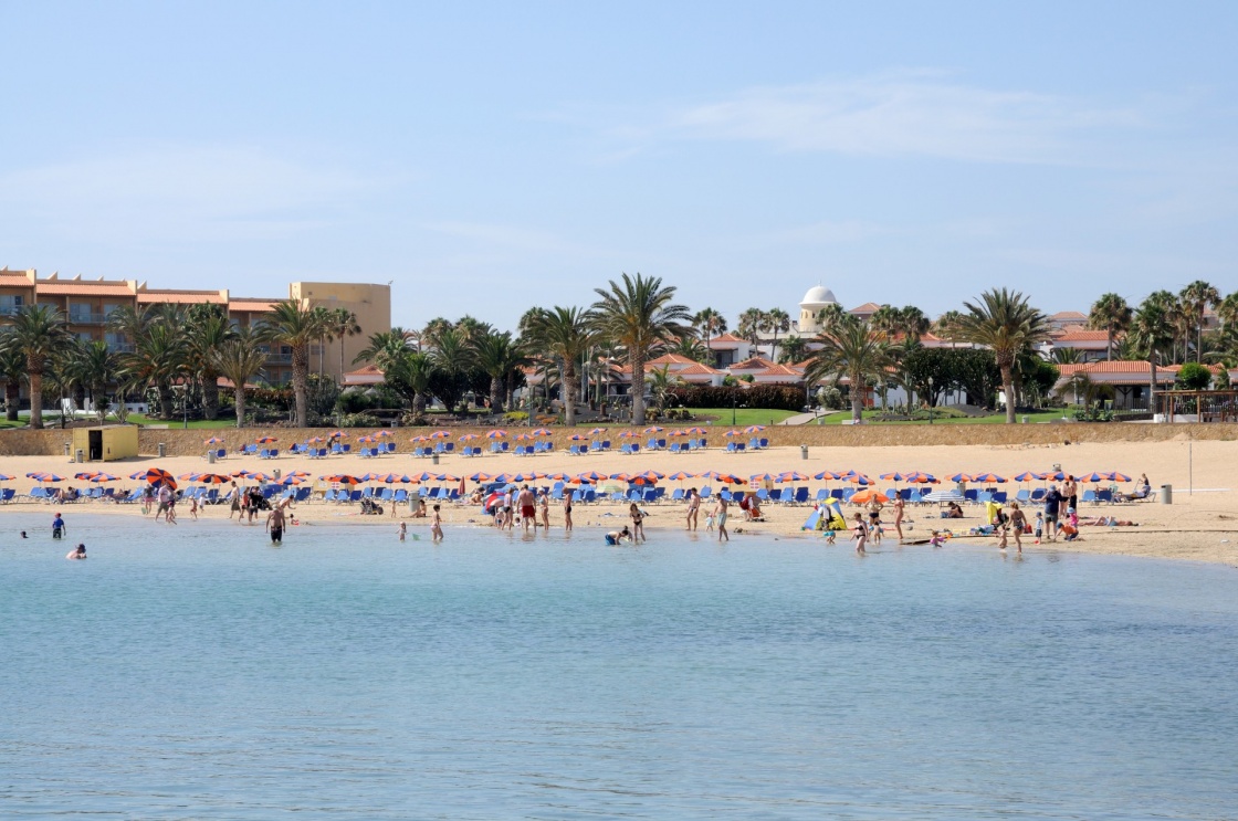 Beach in Caleta de Fuste, Fuerteventura Spain